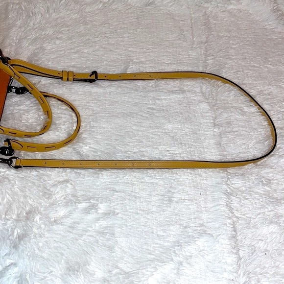 New Coach Dreamer Whipstitch Leather Satchel Bag Purse in Colorblock Tan - Picture 11 of 16